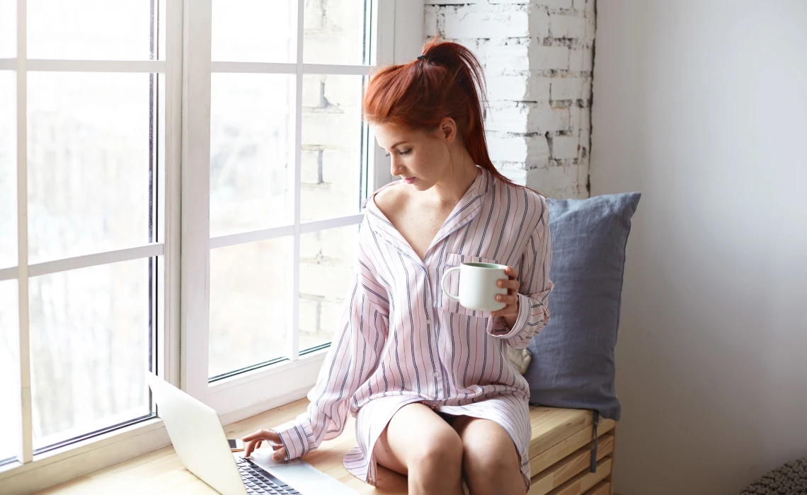 laptop woman girl female