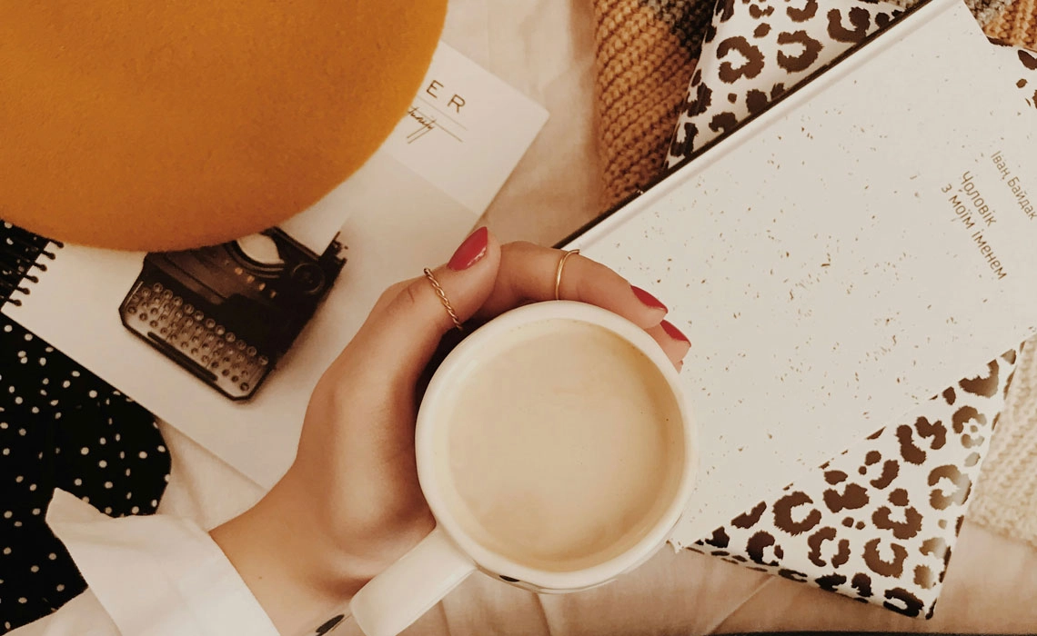 Morning coffee closeup