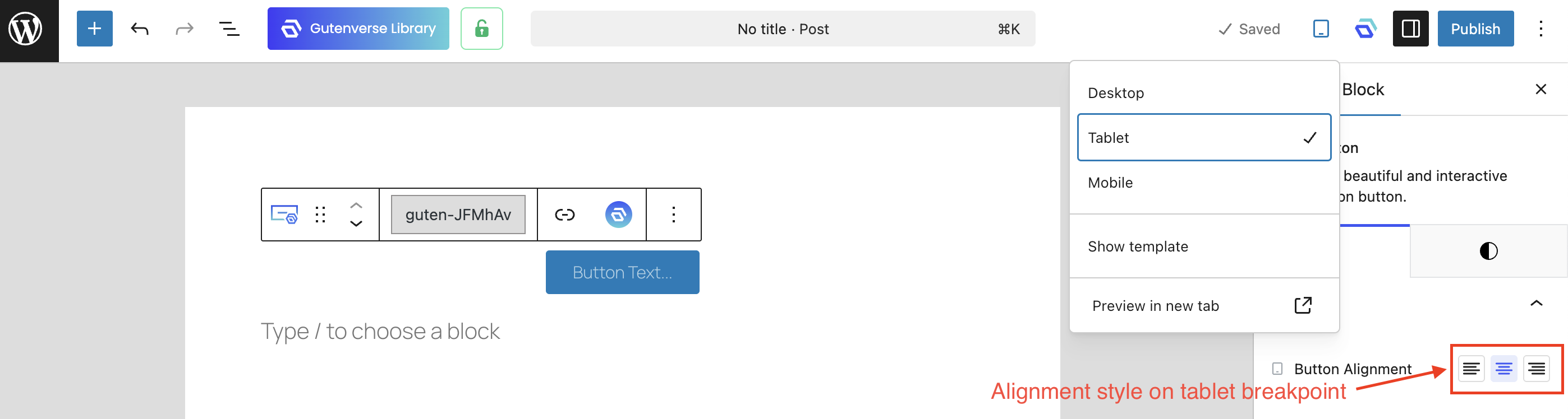 Tablet style example